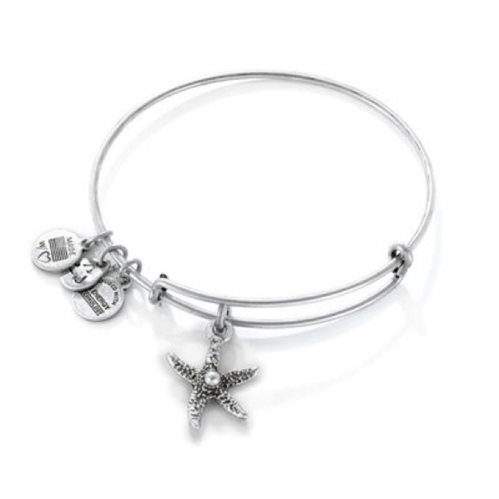 Alex and Ani | silver starfish charm bracelet